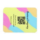 Einfache Unternehmenswebsite Barcode QR Name hinzu Magnet (Horizontal)