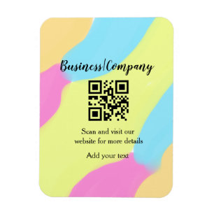 Einfache Unternehmenswebsite Barcode QR Name hinzu Magnet