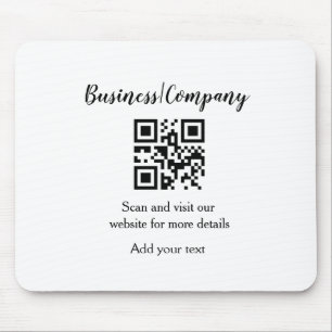 Einfache Unternehmenswebsite Barcode QR Name hinzu Mousepad