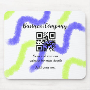 Einfache Unternehmenswebsite Barcode QR Name hinzu Mousepad