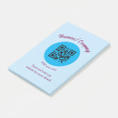 Einfache Unternehmenswebsite Barcode QR Name hinzu Post-it Klebezettel (angewinkelt)