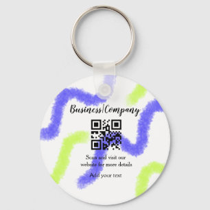 Einfache Unternehmenswebsite Barcode QR Name hinzu Schlüsselanhänger