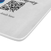 Einfache Unternehmenswebsite Barcode QR Name hinzu Schneidebrett (Ecke)