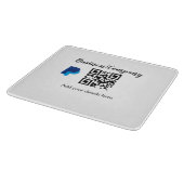 Einfache Unternehmenswebsite Barcode QR Name hinzu Schneidebrett (Ecke)