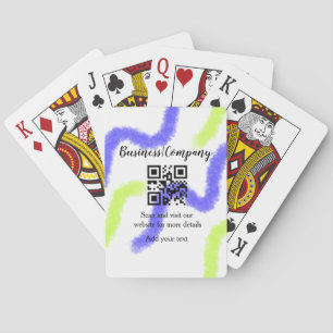 Einfache Unternehmenswebsite Barcode QR Name hinzu Spielkarten