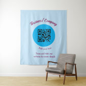 Einfache Unternehmenswebsite Barcode QR Name hinzu Wandteppich (Beispiel)