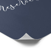 Einfache Unterschrift der Marine vorbehalten Poster (Ecke)