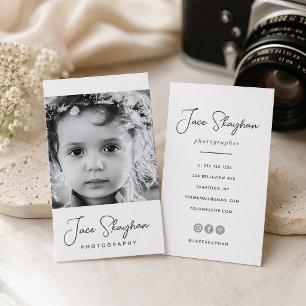 Einfache Unterschrift Elegante Schrift Fotografie Visitenkarte