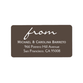 Einfache Unterschrift - Grau Adressaufkleber