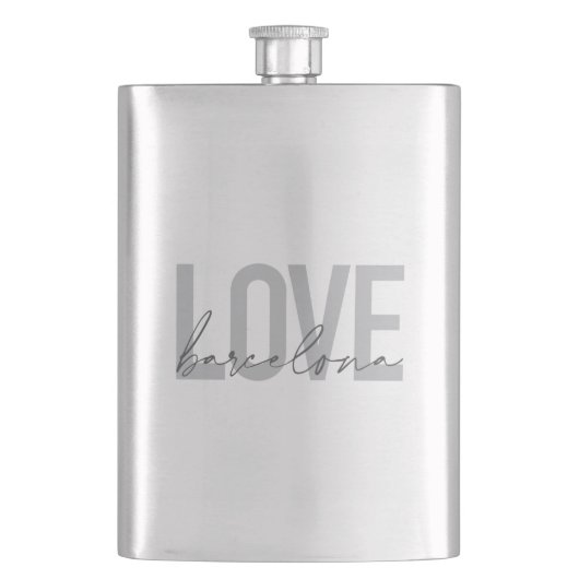 Einfache, urbane, moderne, coole Design Liebe Barc Flachmann (Vorderseite)