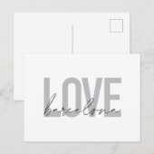 Einfache, urbane, moderne, coole Design Liebe Barc Postkarte (Vorne/Hinten)