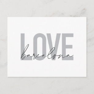 Einfache, urbane, moderne, coole Design Liebe Barc Postkarte