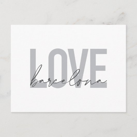 Einfache, urbane, moderne, coole Design Liebe Barc Postkarte (Vorderseite)