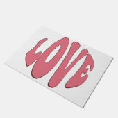 Einfache, urbane, moderne, coole Design-Liebe Fußmatte (Schrägansicht)