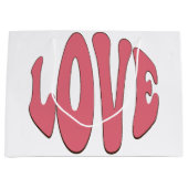 Einfache, urbane, moderne, coole Design-Liebe Große Geschenktüte (Vorderseite)