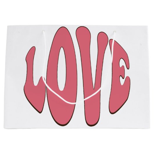 Einfache, urbane, moderne, coole Design-Liebe Große Geschenktüte (Vorderseite)
