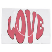 Einfache, urbane, moderne, coole Design-Liebe Große Geschenktüte (Rückseite)