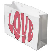 Einfache, urbane, moderne, coole Design-Liebe Große Geschenktüte (Rückseite Schrägansicht)