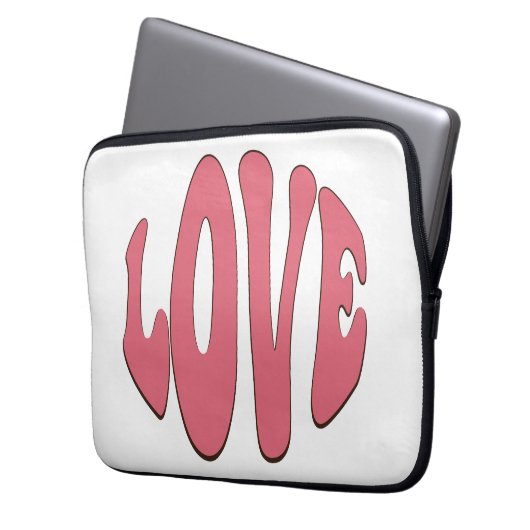 Einfache, urbane, moderne, coole Design-Liebe Laptopschutzhülle (Vorderseite Links)