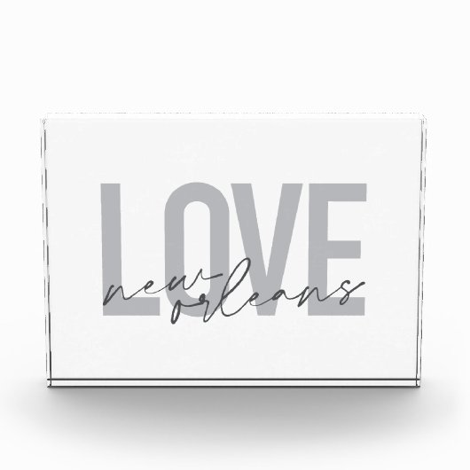 Einfache, urbane, moderne coole Design Liebe New O Fotoblock (Vorderseite)