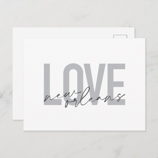 Einfache, urbane, moderne coole Design Liebe New O Postkarte (Vorne/Hinten)