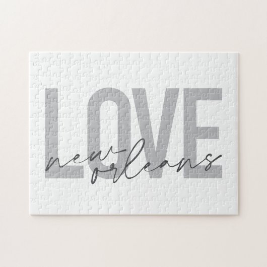 Einfache, urbane, moderne coole Design Liebe New O Puzzle (Horizontal)