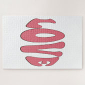 Einfache, urbane, moderne, coole Design-Liebe Puzzle (Horizontal)