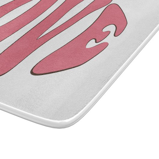 Einfache, urbane, moderne, coole Design-Liebe Schneidebrett (Ecke)