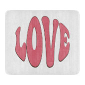 Einfache, urbane, moderne, coole Design-Liebe Schneidebrett (Vorderseite)