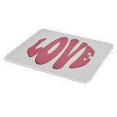 Einfache, urbane, moderne, coole Design-Liebe Schneidebrett (Ecke)