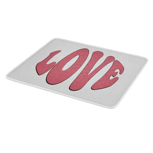 Einfache, urbane, moderne, coole Design-Liebe Schneidebrett (Ecke)