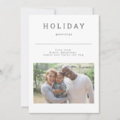 Einfache Urlaubsgrüße Foto Personalisierte Karte (Vorderseite)