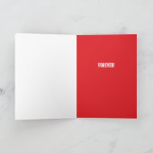 Einfache Valentine Personalisierte Initialkarte Feiertagskarte (Innenseite)