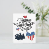 Einfache Valentinstag-Militärsoldaten Feiertagspostkarte (Stehend Vorderseite)