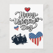 Einfache Valentinstag-Militärsoldaten Feiertagspostkarte (Vorderseite)