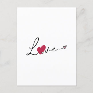 Einfache Valentinstag-Postkarte der Liebe Feiertagspostkarte