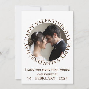 Einfache Valentinstagskarte mit Foto Feiertagskarte