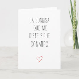 Einfache Valentintagskarte auf Spanisch Karte
