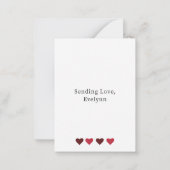 Einfache Valentintagskarte Mitteilungskarte (Rückseite)