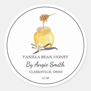 Einfache Vanilla Bean-Creme Runder Aufkleber