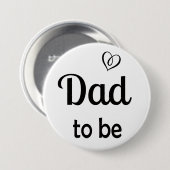 Einfache Vater zum Baby Dusche Button (Vorne & Hinten)