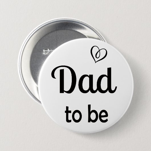 Einfache Vater zum Baby Dusche Button (Vorne & Hinten)