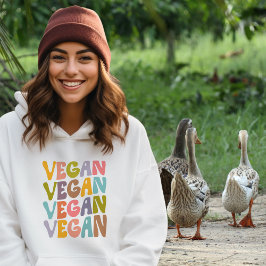 Einfache Vegane, trendige Blume Retro Hoodie