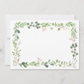 Einfache Vegetation | Babyparty Einladung (Rückseite)