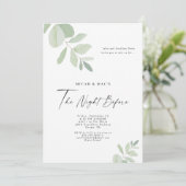 Einfache Vegetation Die Nacht vor dem Abendessen Einladung (Stehend Vorderseite)