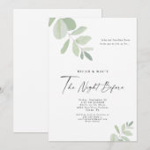 Einfache Vegetation Die Nacht vor dem Abendessen Einladung (Vorne/Hinten)