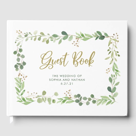 Einfache Vegetation | Hochzeit Gästebuch (Vorderseite)