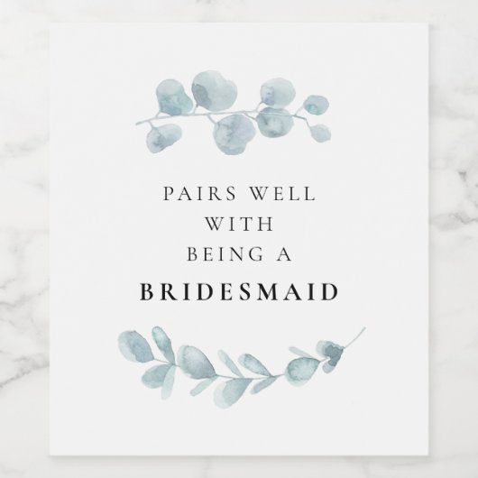 Einfache Vegetation Pairs mit einem Brückenbauer Weinetikett (Einzelnes Label)