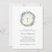 Einfache Vegetation und Chalice | Erste Heilige Ko Einladung (Vorderseite)