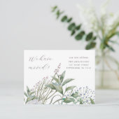 Einfache Vegetation Wir haben neue Zuhause verscho Postkarte (Stehend Vorderseite)